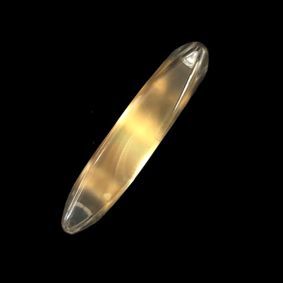 Vintage Lucite Bangle Bracelets x2! Orange + Gold - Picture 9 of 14